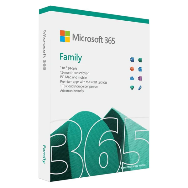 Microsoft 365 Family for up to 6 People PC Mac & Mobile (1 Year)