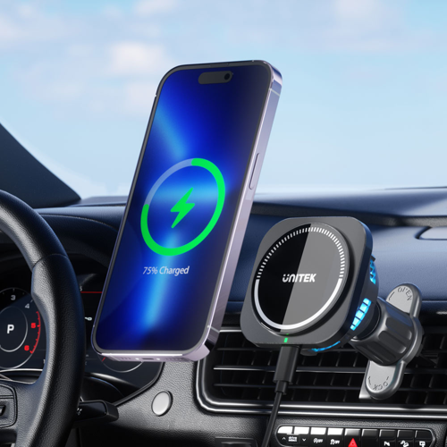 Unitek P1403A | MagSafe 15W Wireless Phone Car Charger Mount