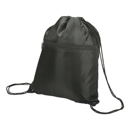 Drawstring Sport Bag with Zip Pocket 210D (BB0002)
