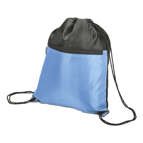 Drawstring Sport Bag with Zip Pocket 210D (BB0002)