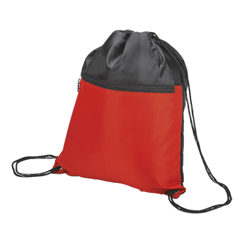 Drawstring Sport Bag with Zip Pocket 210D (BB0002)