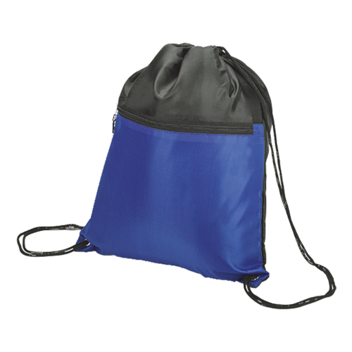 Drawstring Sport Bag with Zip Pocket 210D (BB0002)