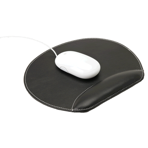 Leatherette Mouse Pad with Padded Rest
