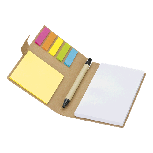 Recycled Notebook with Pen and Flags (GFT-07-FA)
