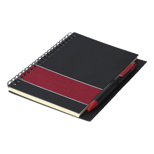 Coloured Stripe Notebook with Pen (GFT-07-FN)