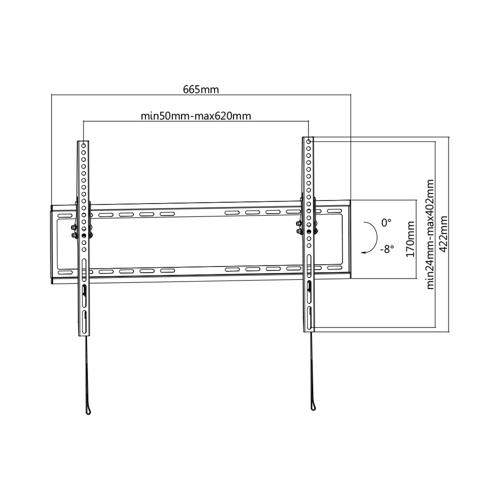 LinkQnet Slim Profile Tilt TV Wall Mount For most 37"-70" LED