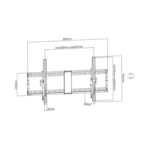 LinkQnet 43–90″ Heavy-Duty Foldable Tilt TV Wall Mount Bracket