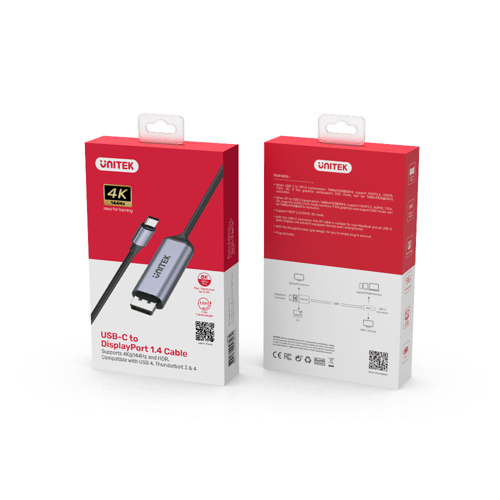 Unitek V1423C 1.8m Type-Cto8K DisplayPort 1.4HDR Converter Cable
