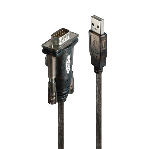 Lindy 42855 | 1.5m USB to RS232 DB9 Serial Converter Cable