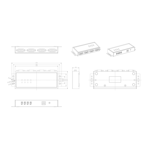 Delock 87587 | USB2.0 to 4× Serial RS422/485
