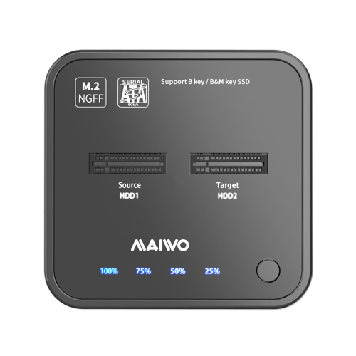 MAIWO K3016S | 2-Bay M.2 SATA NGFF SSD Duplicator via USB