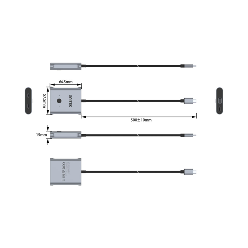 Unitek D1078A | USB Type-C 4K Bi-Directional Switch