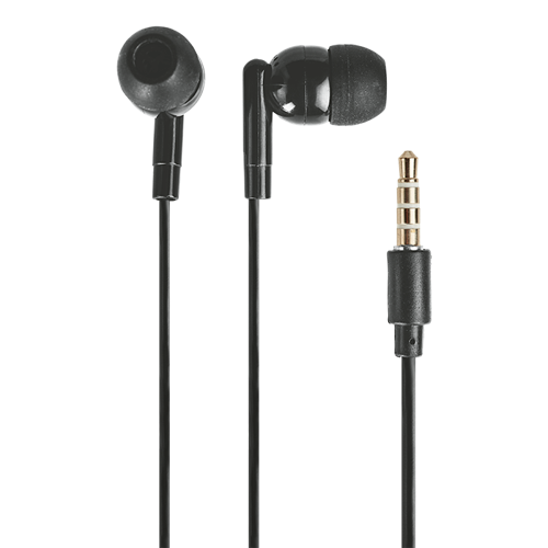 Indestruktible Aux Earphone with mic in round PU case