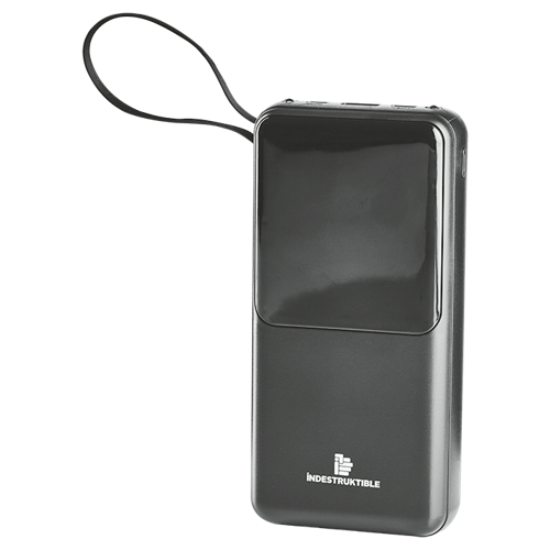 Indestruktible 10 000mAh Power Bank with charging cables Indestruktible 10 000mAh Power Bank with charging cables