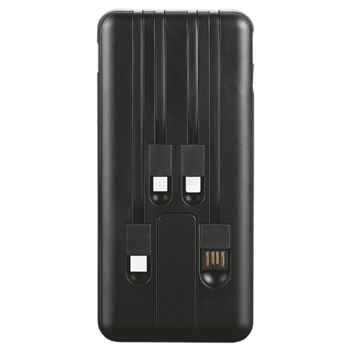 Indestruktible 10 000mAh Power Bank with charging cables