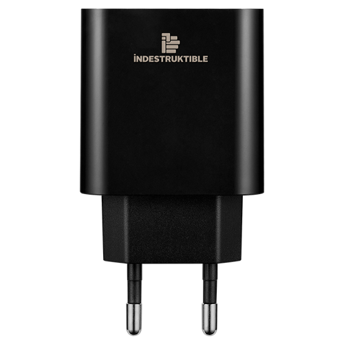 Ind 3.1AMP Dual USB Wall Charger With Micro-USB & Type-C Cables