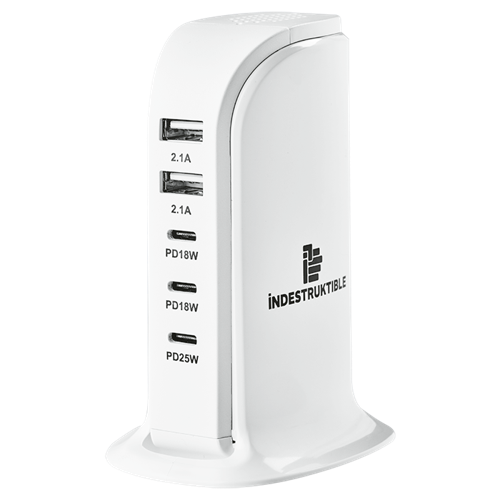 Indestruktible 5 Port P.D + USB Gan Charger