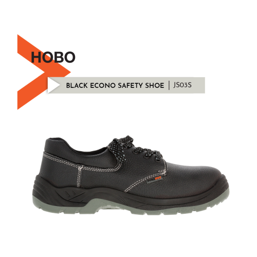 HOBO JS03R Econo Safety Boot STC PU/PU (Black/Grey)
