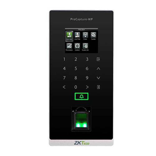 ZKTeco Pro Capture T Fingerprint Keypad Reader - Green Label