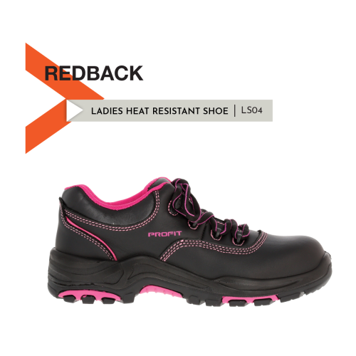 REDBACK LS04R Ladies Safety Shoe STC PU/PU (Black)