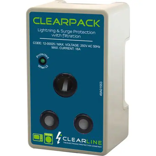 Clearline Protection Socket Mains 16A Plug-in