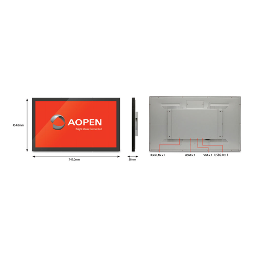 AOPEN dTILE DT3239D 32" Open Frame Commercial Grade Touch Screen
