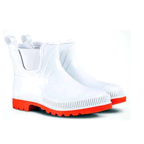 Wayne Men's Chelsea White Upper with Red Sole (soft toe)