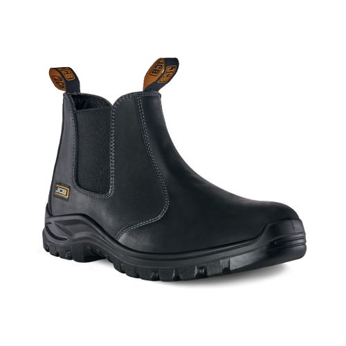 JCB Chelsea Black Smooth Safety Boot