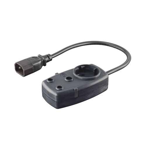 2-Port IEC C14 Multiplug with 3-Pin SA, 1 Shucko