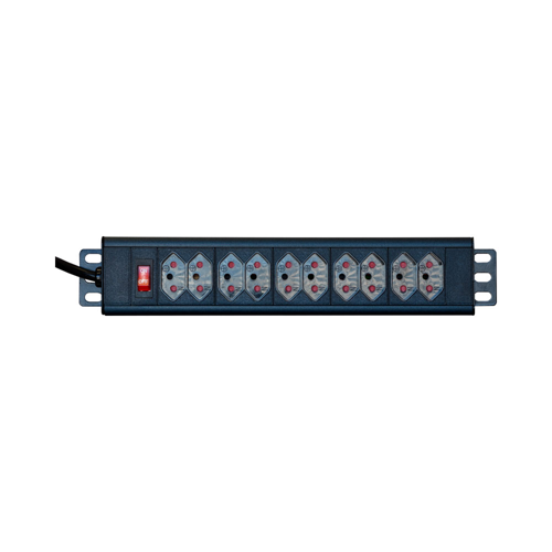 10-Port Euro | 485mm Rackmounted Metal Multiplug PDU