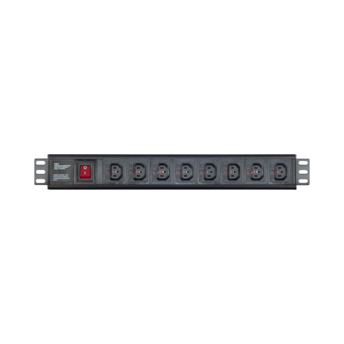 8-Port 19" Lockable C13 Metal PDU