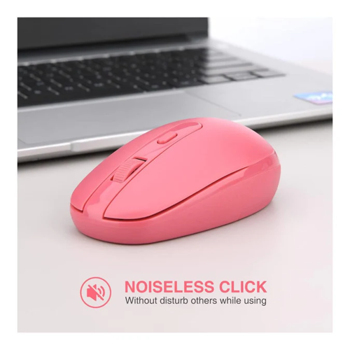 RII RM700-PINK Silent 2.4G Wireless Mouse Pink