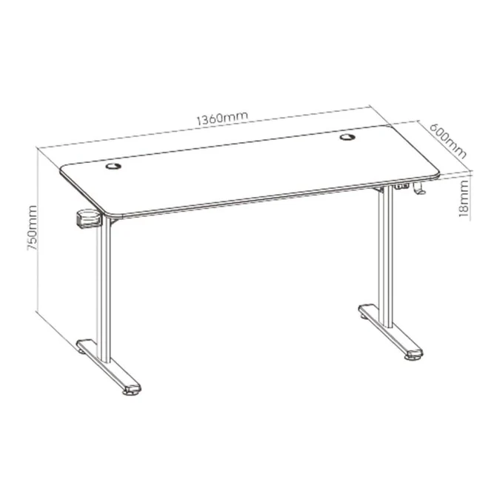 Rogueware GD100 Apex RGB LED Gaming Desk Rogueware GD100 Apex RGB LED Gaming Desk
