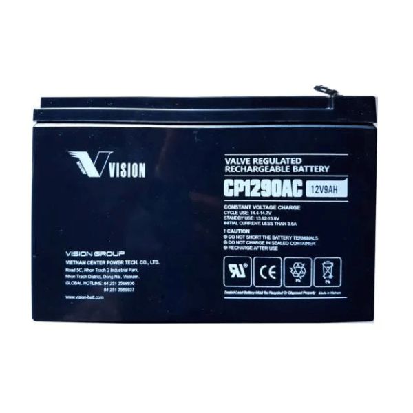 Vision CP1290AC Deep Cycle 9Ah 12V Fully Sealed Battery