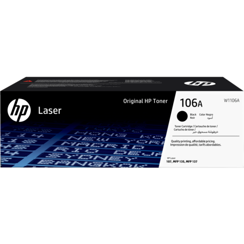 HP 106A Black Original Laser Toner Cartridge (W1106A)
